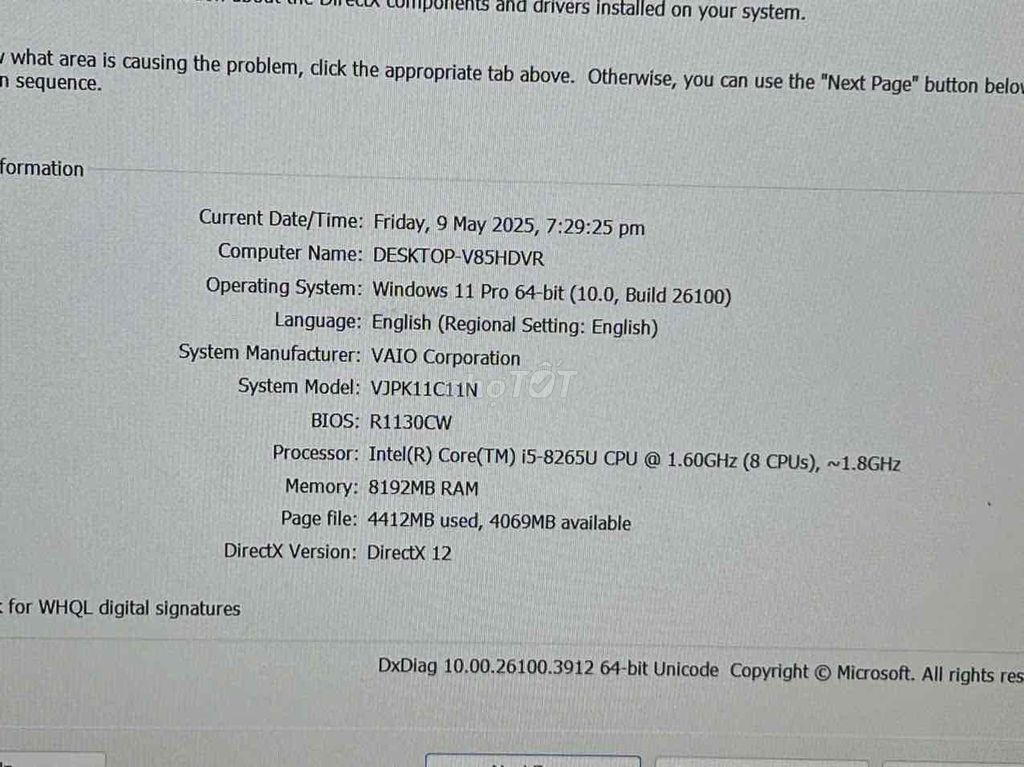 VAIO Sony I5-8265U, Ram 8G, SSD 256G, Nặng O,9kg. Mua bán Laptop tại Thành phố Long Xuyên An Giang được đăng bởi Laptop Mai Lý Nghĩa hình 6