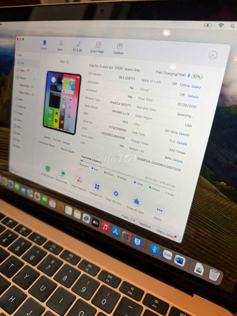 Apple iPad Pro M1 512GB Xám M1. Mua bán Máy tính bảng tại Quận Tân Phú Tp Hồ Chí Minh được đăng bởi Phong hình 1