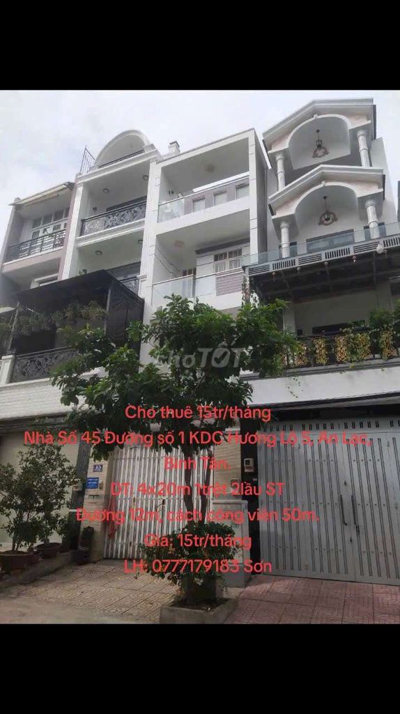 15tr-Nhà NC MTNB KDC Hương Lộ 5, An Lạc, Bình Tân