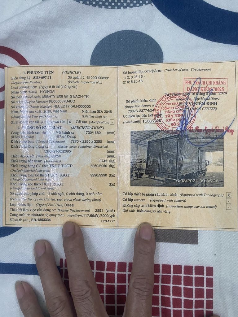 Hyundai Mighty EX8 S1 - 2020  6 TẤN,THÙNG KÍN INOX. Mua bán Ô tô tại Quận 12 Tp Hồ Chí Minh được đăng bởi Điệp hình 4