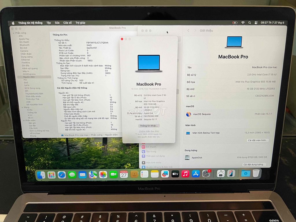 Apple MacBook Pro 2019 i7 16GB/1TB SSD Bạc. Mua bán Laptop tại Quận Đống Đa Hà Nội được đăng bởi Nam hình 1