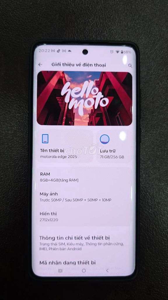Motorola Edge 2025 bản 8/256GB Xám. Mua bán Điện thoại tại Thành phố Việt Trì Phú Thọ được đăng bởi Hero hình 1