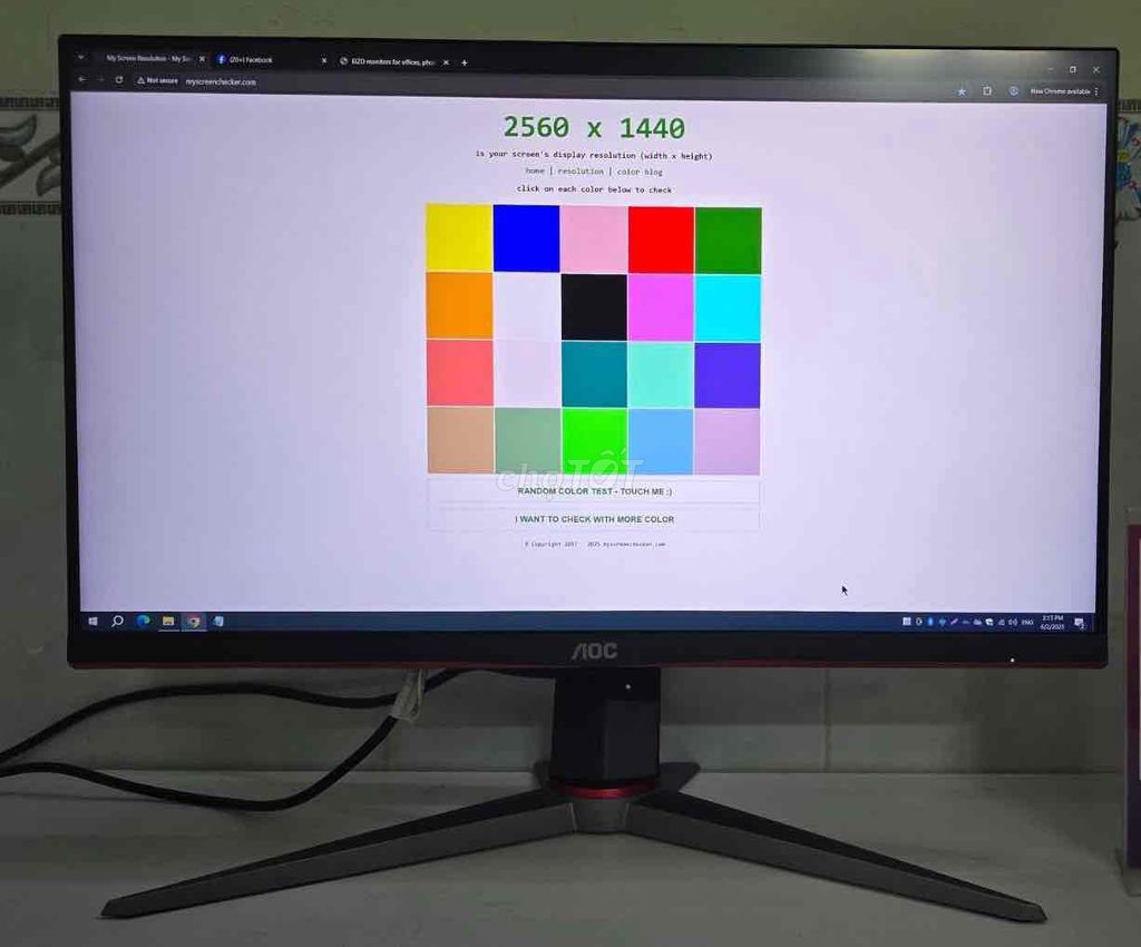 Aoc 24” 2k 165hz và LG 27” 75hz