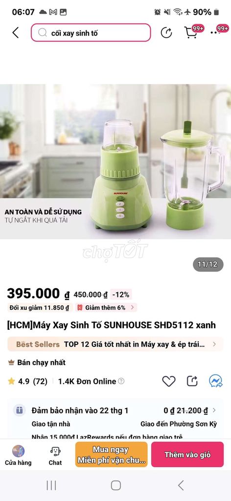 Cối xay khô sunhouse 0,3L