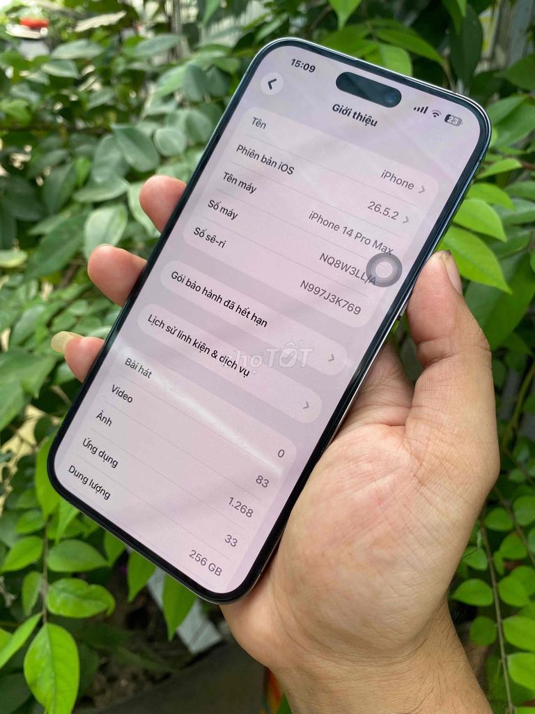 Apple iPhone 14 Pro Max 256GB Tím Đã sử dụng. Mua bán Điện thoại tại Huyện Bình Chánh Tp Hồ Chí Minh được đăng bởi Lâm mobiphone hình 1