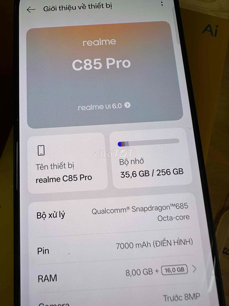 Realme C85 Pro 256GB Đen. Mua bán Điện thoại tại Thành phố Thủ Đức Tp Hồ Chí Minh được đăng bởi nguyen hong thanh  hình 1