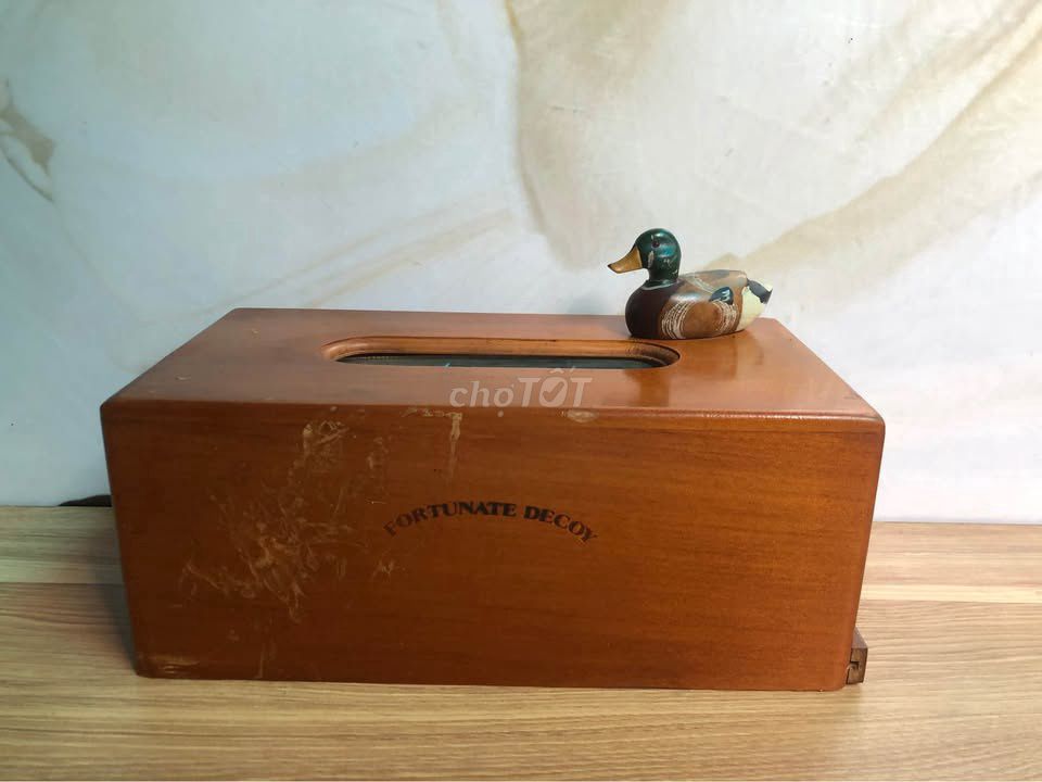 Hộp đựng khăn giấy Gỗ Nâu Trang trí vịt. Mua bán Nội thất, đồ gia dụng khác tại Thành phố Nha Trang Khánh Hòa được đăng bởi Anh hình 1