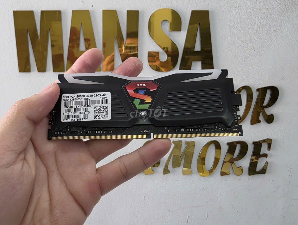 RAM GEIL Super Luce RGB 8GB DDR4 3600Mhz. Mua bán Linh kiện (RAM, Card...) tại Quận Tân Bình Tp Hồ Chí Minh được đăng bởi ManSa Monitor and More hình 1
