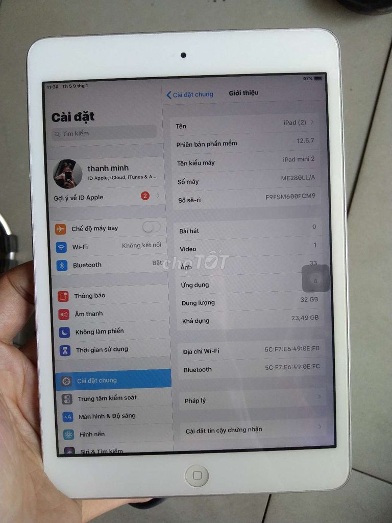 Máy tính bảng ipad mini 2