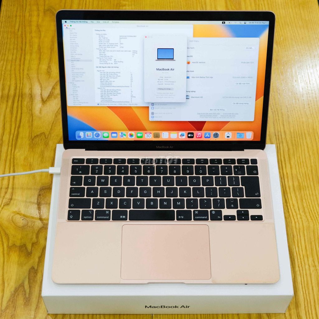 Apple MacBook Air M1 8GB/256GB Vàng hồng. Mua bán Laptop tại Quận Hai Bà Trưng Hà Nội được đăng bởi Mạnh Cường hình 1
