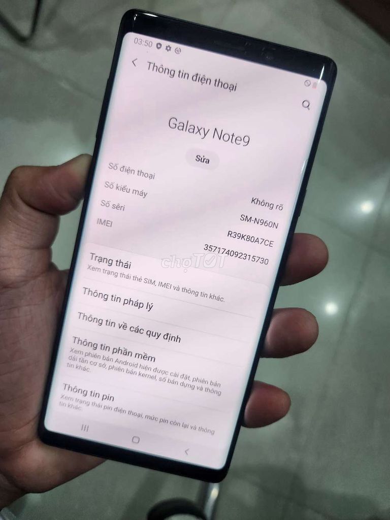 Note 9 cần tiền thanh lý gấp