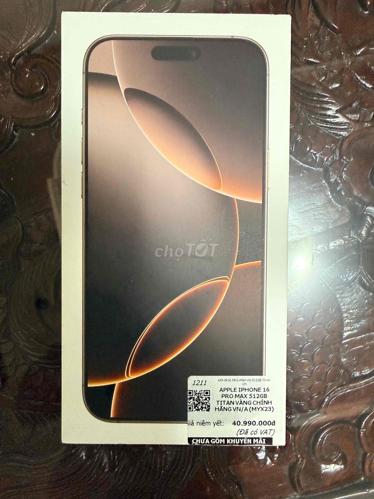 Apple iPhone 16 Pro Max 512GB Vàng VN/A 98%. Mua bán Điện thoại tại Quận Phú Nhuận Tp Hồ Chí Minh được đăng bởi Dư dùng thanh lý hình 1