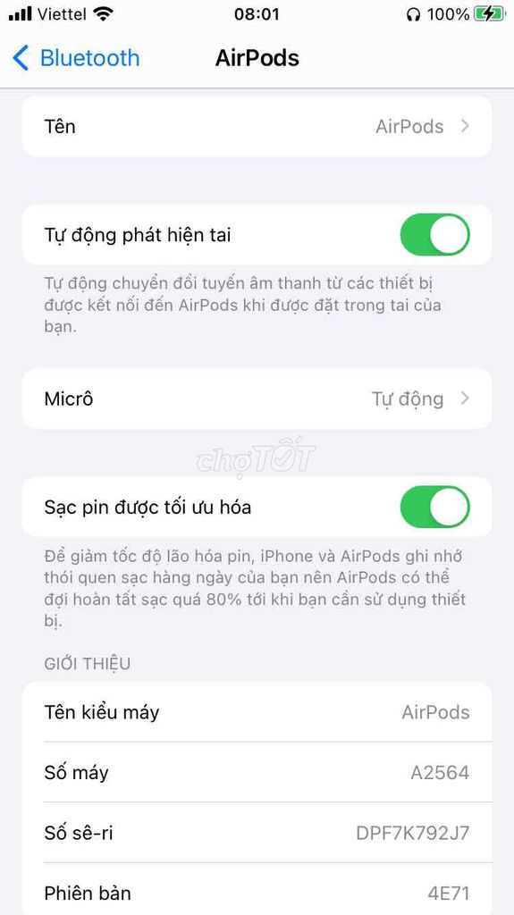 Tai nghe Apple AirPods Trắng. Mua bán Tivi, Âm thanh tại Quận 4 Tp Hồ Chí Minh được đăng bởi trần ngọc nam phương hình 1