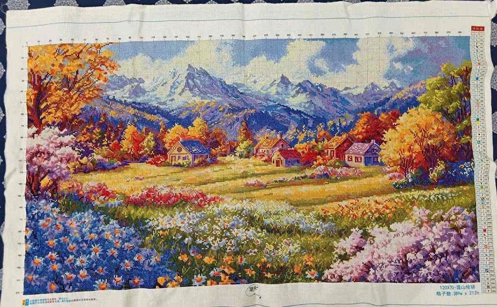 Tranh thêu chữ thập Phong cảnh 120x70cm Đã thêu. Mua bán Đồ sưu tầm, đồ cổ tại Quận 1 Tp Hồ Chí Minh được đăng bởi White Cat Xiteen Shop hình 1