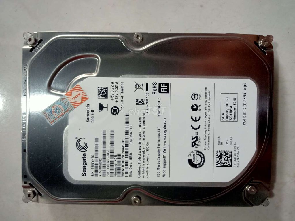 Ổ cứng HDD Seagate Barracuda ST500DM002. Mua bán Linh kiện (RAM, Card...) tại Huyện Mỹ Xuyên Sóc Trăng được đăng bởi Alexis Sanchez  hình 1
