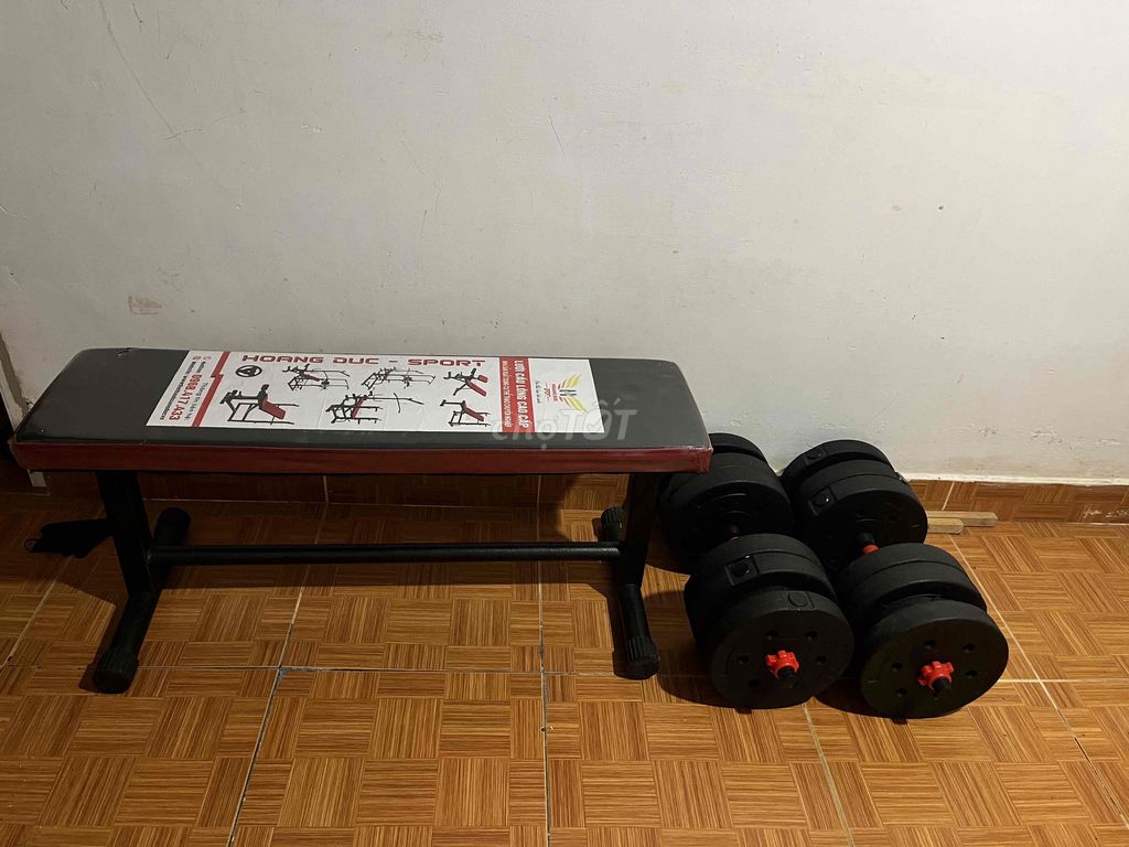 Ghế tập tạ + Bộ tạ 20kg/cái. Mua bán Đồ thể thao, Dã ngoại tại Thành phố Đà Lạt Lâm Đồng được đăng bởi Lê Đạt hình 1