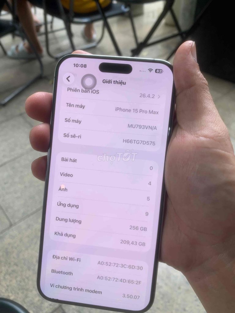 iPhone 15 Pro Max 256GB titan tự nhiên. Mua bán Điện thoại tại Thành phố Vũng Tàu Bà Rịa - Vũng Tàu được đăng bởi Thanh Phat hình 1