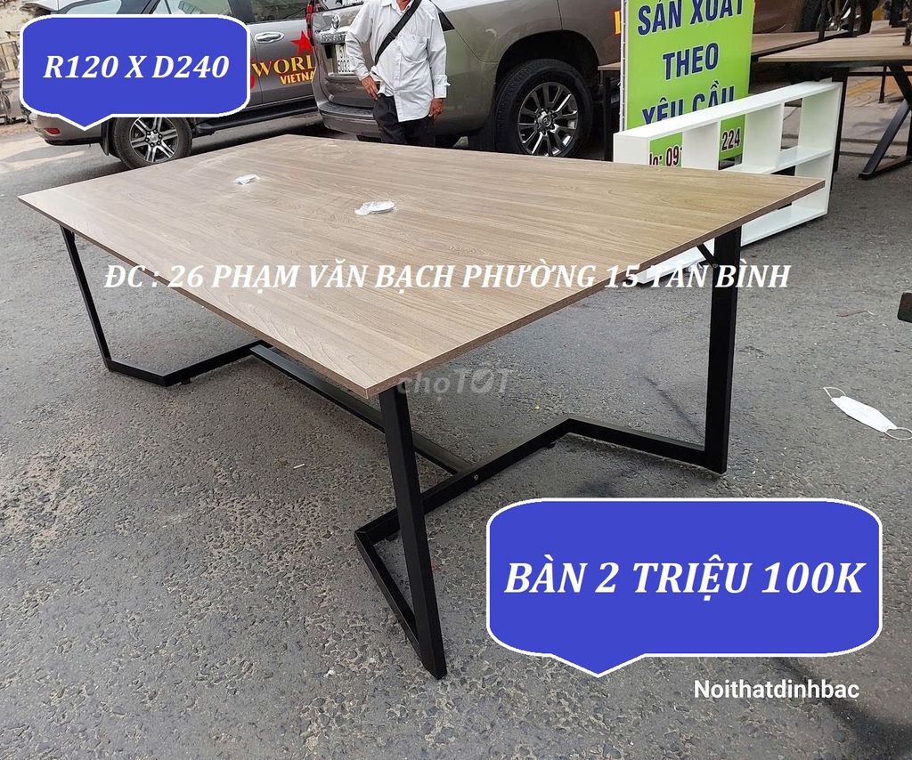 BÀN HỌP CHÂN SẮT GIÁ TỐT & BÀN LÀM VIỆC NHÓM