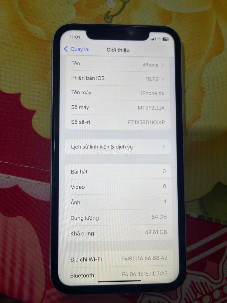 MTB iPhone XR 64GB Trắng Lock. Mua bán Máy tính bảng tại Thành phố Vĩnh Long Vĩnh Long được đăng bởi lh sđt trong hình nha hình 1