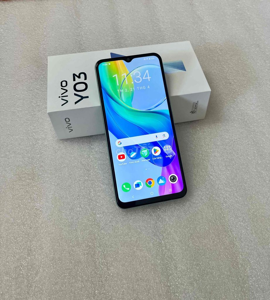 VIVO Y03 RAM 4/128 Fullbox.BH chính hãng. Mua bán Điện thoại tại Quận Ninh Kiều Cần Thơ được đăng bởi Quốc Cường Computer hình 1