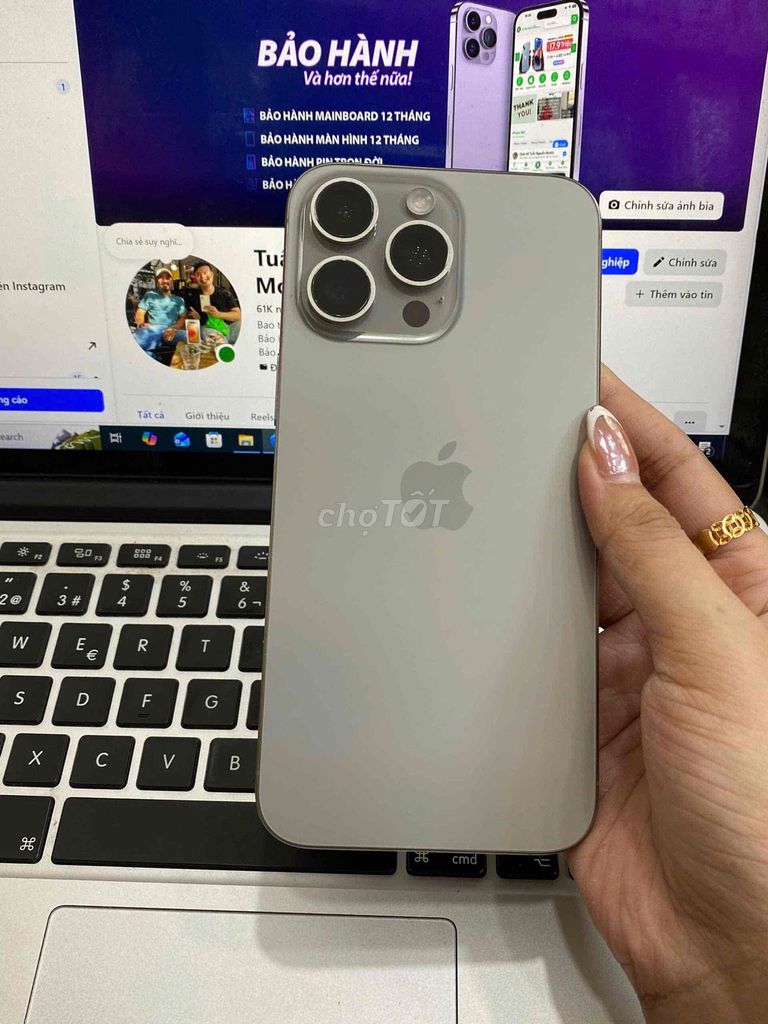 Apple iPhone 15 Pro Max 256GB Natural VN/A. Mua bán Điện thoại tại Quận 3 Tp Hồ Chí Minh được đăng bởi Tuấn Nguyễn hình 1