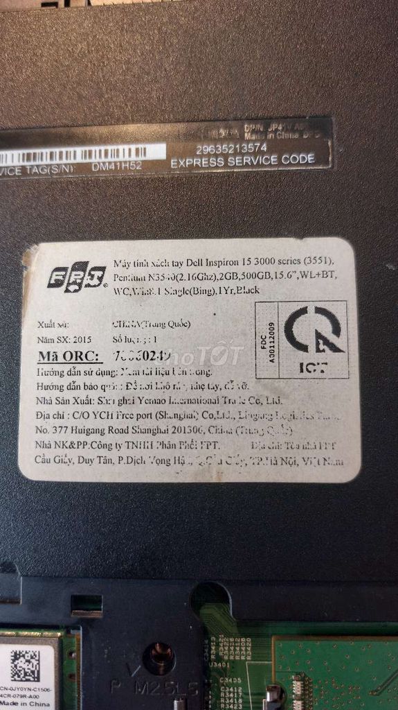 Dell Inspiron 15 i3-N3540 15.6 inch 2GB/500GB. Mua bán Laptop tại Huyện Quế Võ Bắc Ninh được đăng bởi Tôi  Là Ai hình 1