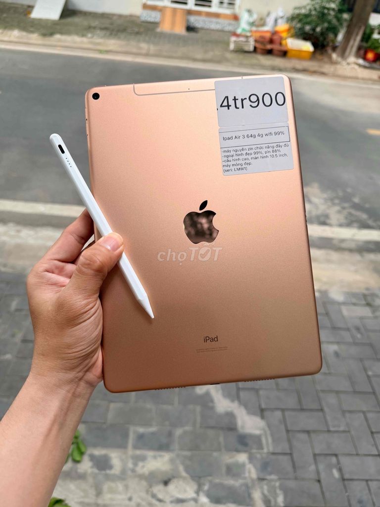 ipad air 3 64gb 4g wifi 99%. Mua bán Máy tính bảng tại Thành phố Long Xuyên An Giang được đăng bởi Băng Apple  chuyên iphone hình 1