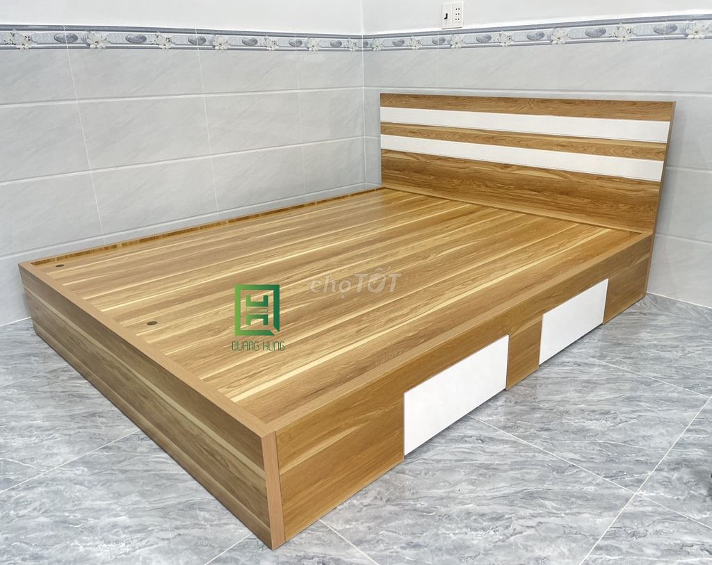 Giường ngủ Gỗ MDF Quang Hùng Đa dạng. Mua bán Giường, chăn ga gối nệm tại Thị xã Tân Uyên Bình Dương được đăng bởi Nội Thất Quang Hùng TD hình 1