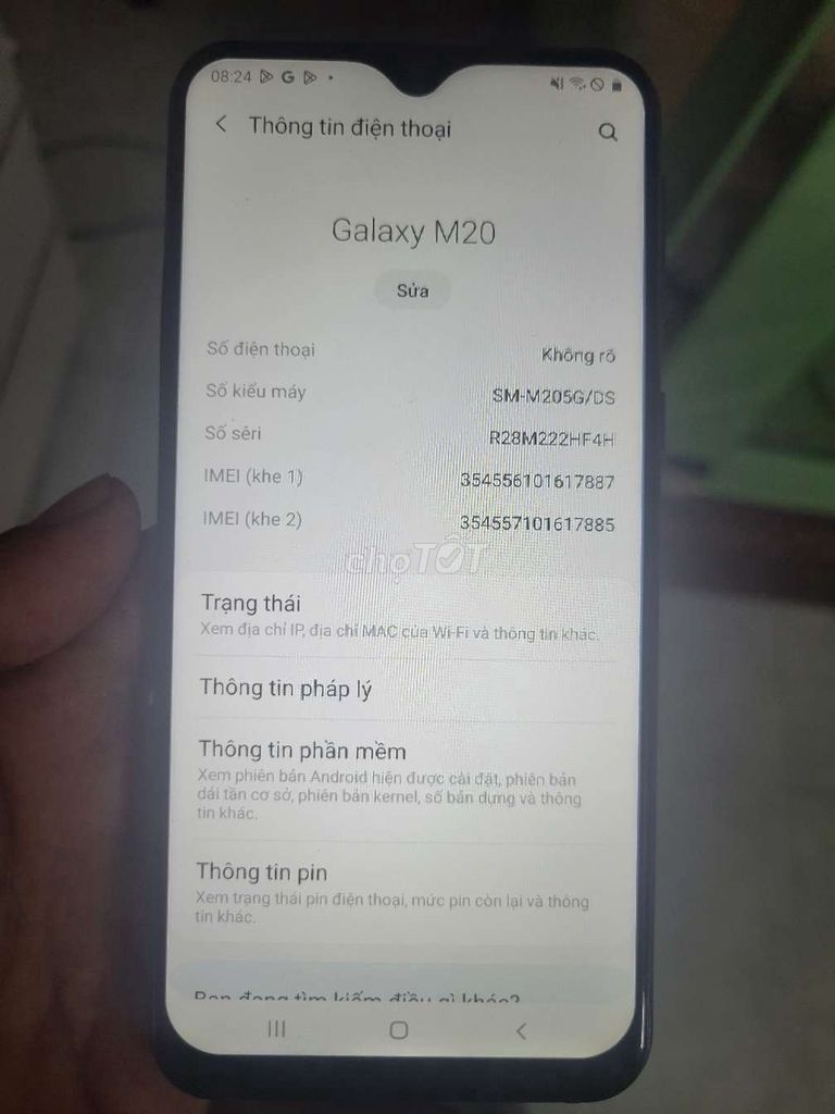 Samsung Galaxy M20 Đen. Mua bán Điện thoại tại Huyện Kim Bảng Hà Nam được đăng bởi Vương đinh hình 1