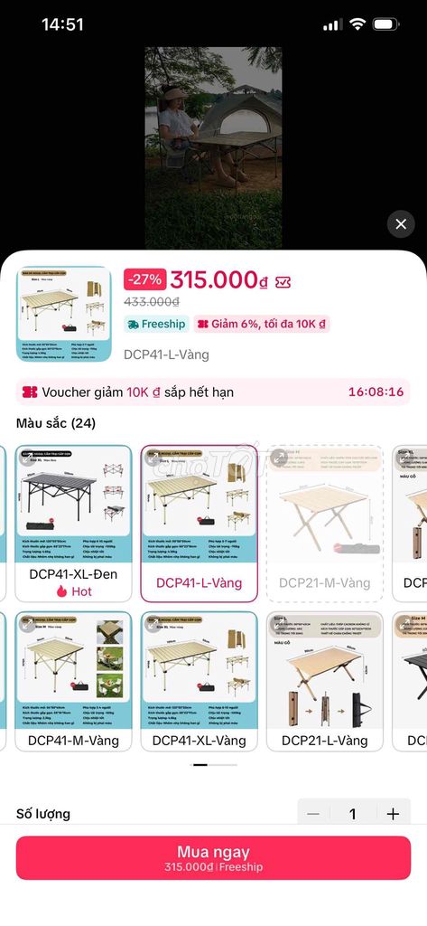 Bàn ghế xếp dã ngoại Vivucamping. Mua bán Đồ thể thao, Dã ngoại tại Quận Hải Châu Đà Nẵng được đăng bởi Huy Miron hình 1