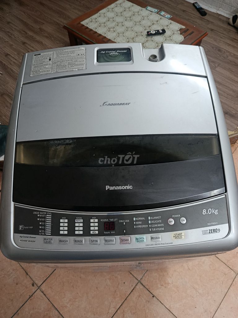 Máy giặt Panasonic cửa trên 8kg Bạc. Mua bán Máy giặt tại Quận Tây Hồ Hà Nội được đăng bởi Vũ văn tuân hình 1