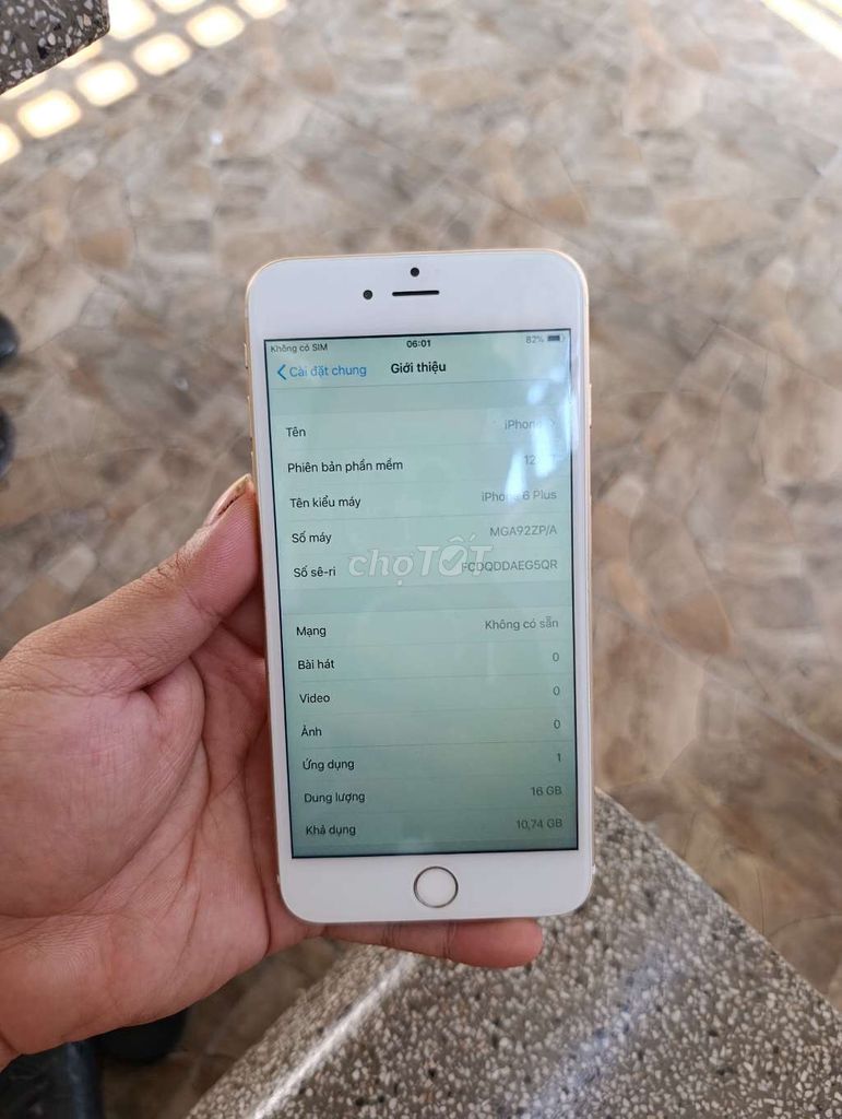 cần bán iphone 6 plus 16gb full vân. Mua bán Điện thoại tại Thành phố Pleiku Gia Lai được đăng bởi Anh Tuấn  hình 1