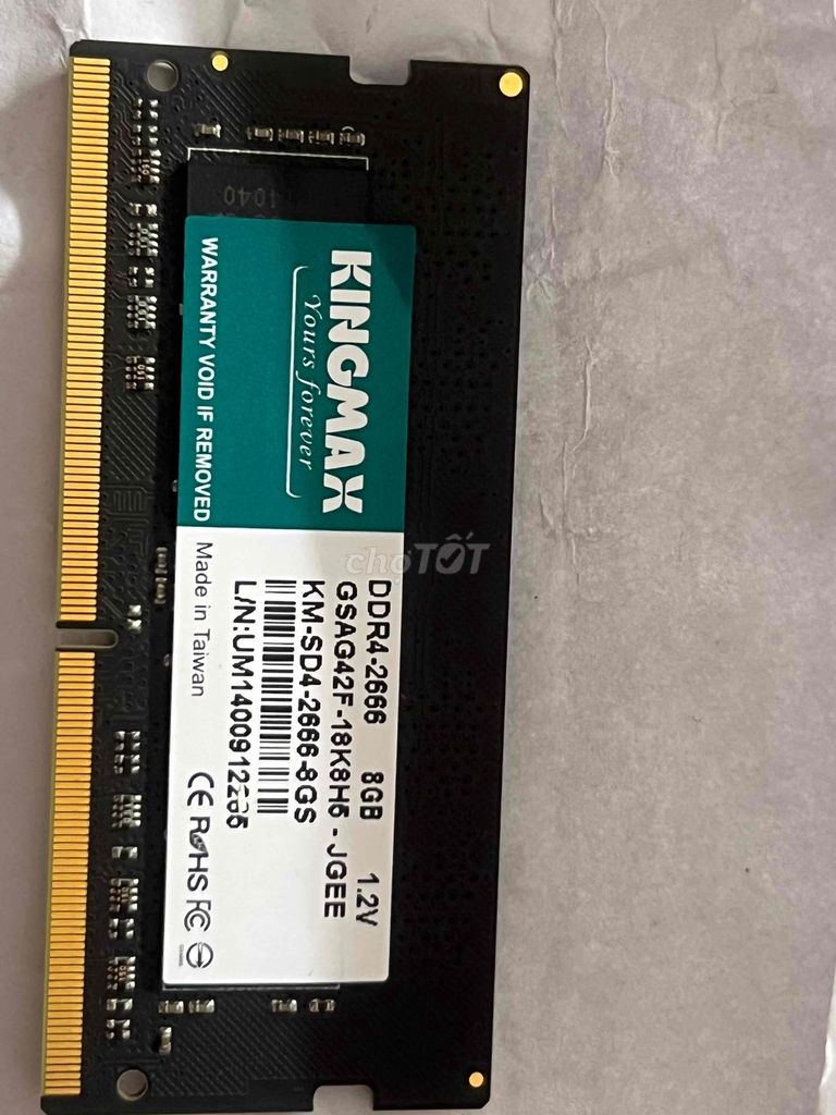 RAM KINGMAX 2400 8GB. Mua bán Linh kiện (RAM, Card...) tại Huyện Bình Chánh Tp Hồ Chí Minh được đăng bởi Gia Nguyen hình 1
