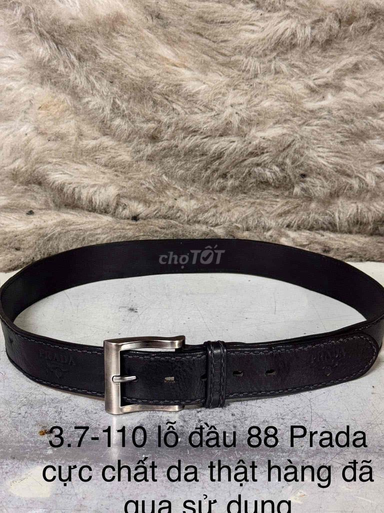 thắt lưng PRADA MILANO bản 3.7-110 lỗ đầu 88