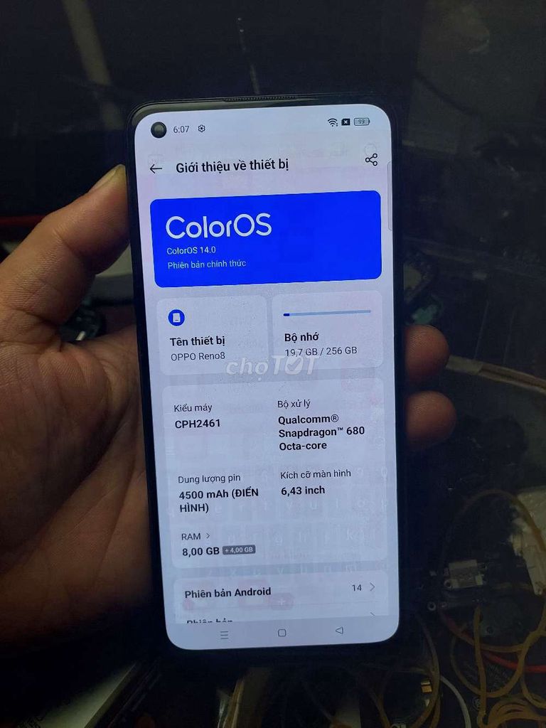 OPPO Reno 8 256GB Đen. Mua bán Điện thoại tại Huyện Mỏ Cày Bắc Bến Tre được đăng bởi Nguyễn hoàng thiện  hình 1