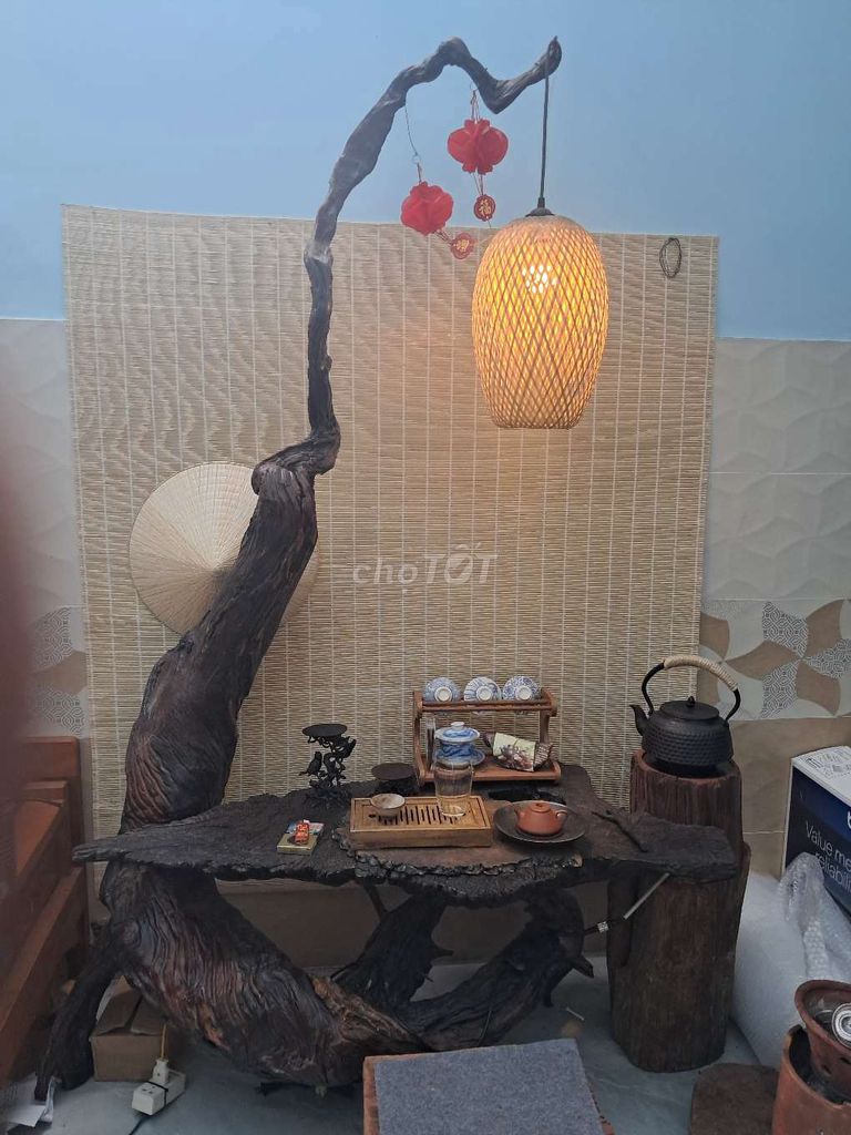 Bàn trà Gỗ lũa căm xe. Mua bán Bàn ghế tại Thành phố Thuận An Bình Dương được đăng bởi Nguyen minh luan hình 1