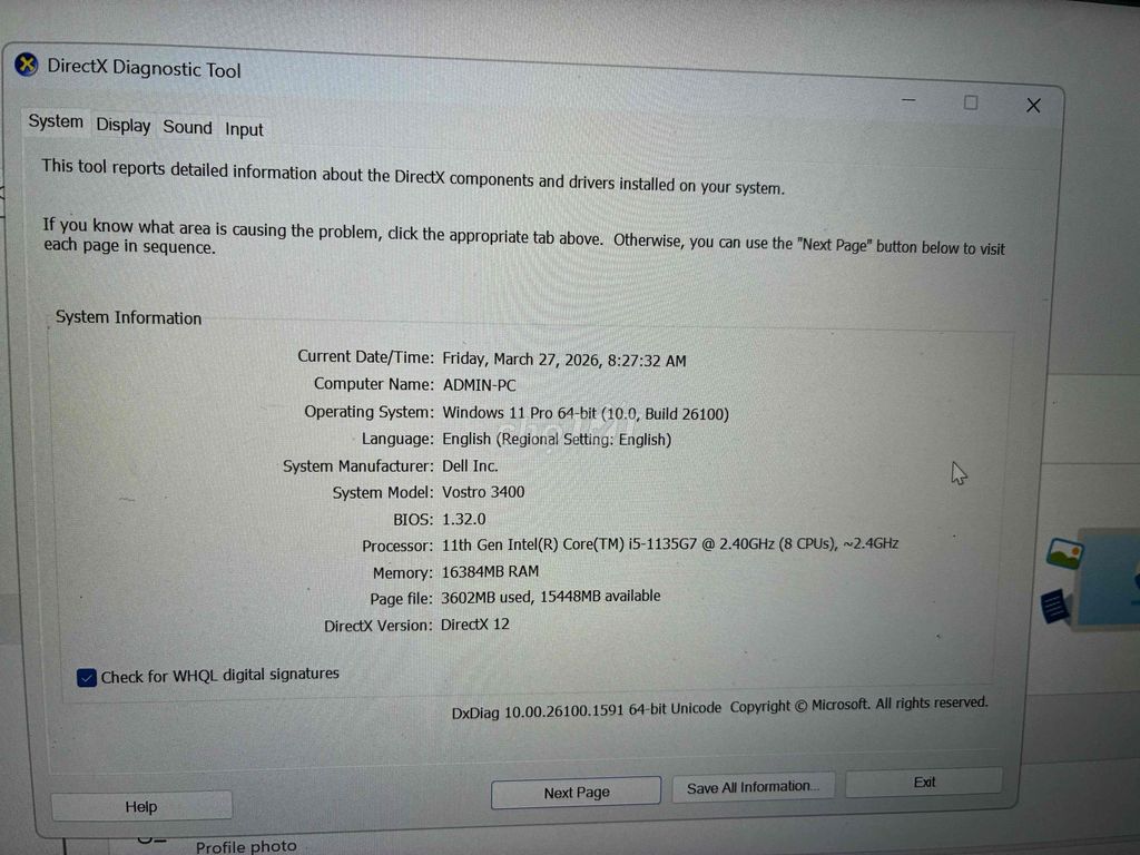 Dell Vostr***5G7 16GB/250GB 99%. Mua bán Laptop tại Quận 12 Tp Hồ Chí Minh được đăng bởi aHỮU hình 1