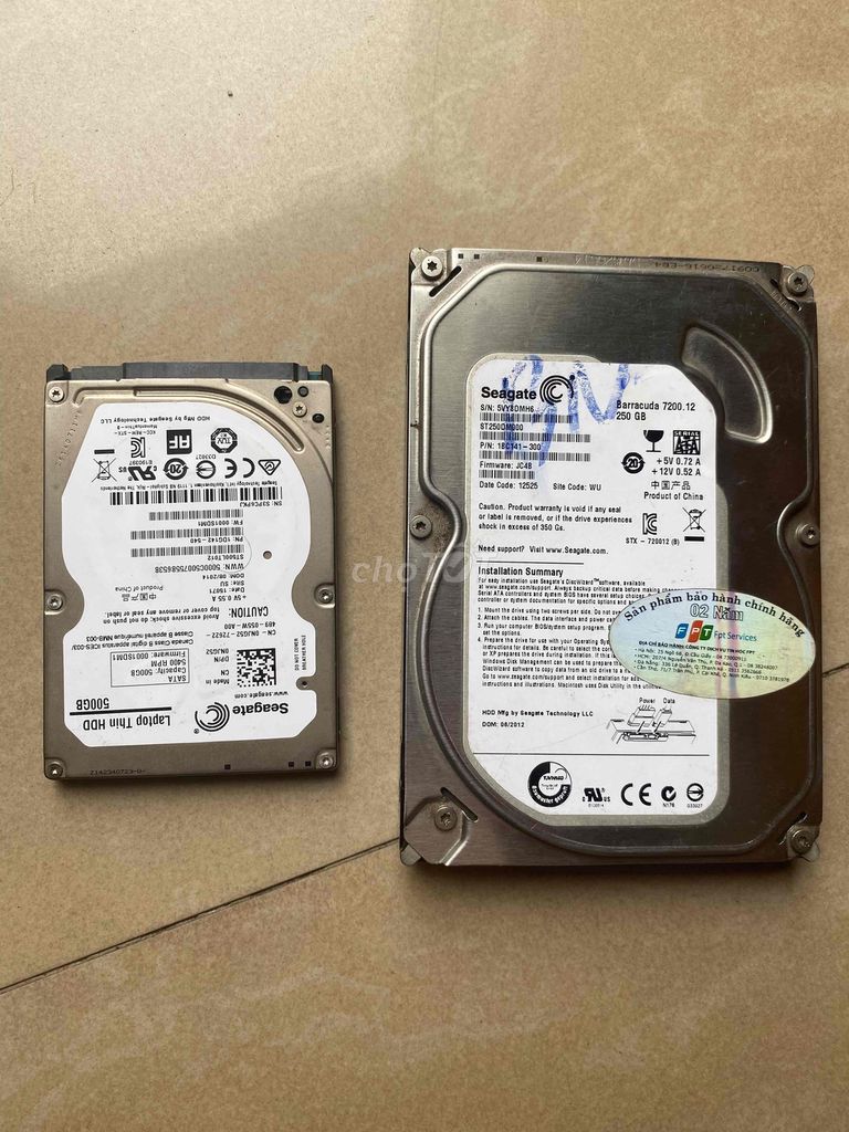 hdd 250gb tặng ổ hdd laptop 500gb