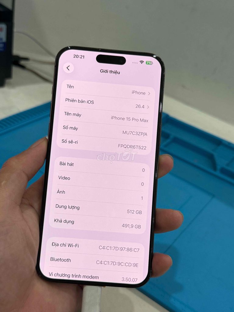 Apple iPhone 15 Pro Max 512GB Titan Đen Đã sử dụng. Mua bán Điện thoại tại Huyện Thuỷ Nguyên Hải Phòng được đăng bởi Hùng Nguyễn THP store hình 1