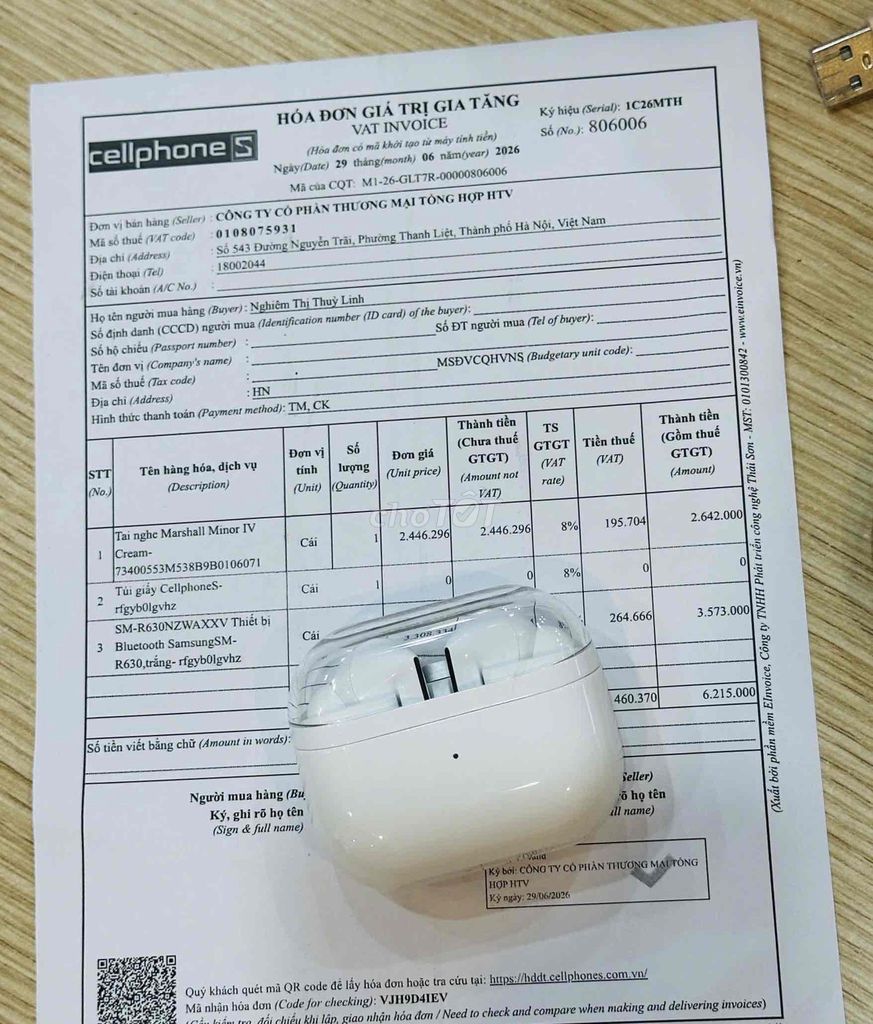 Tai nghe Samsung Buds 3 Pro Trắng. Mua bán Tivi, Âm thanh tại Quận Đống Đa Hà Nội được đăng bởi Thế Hoàng hình 1