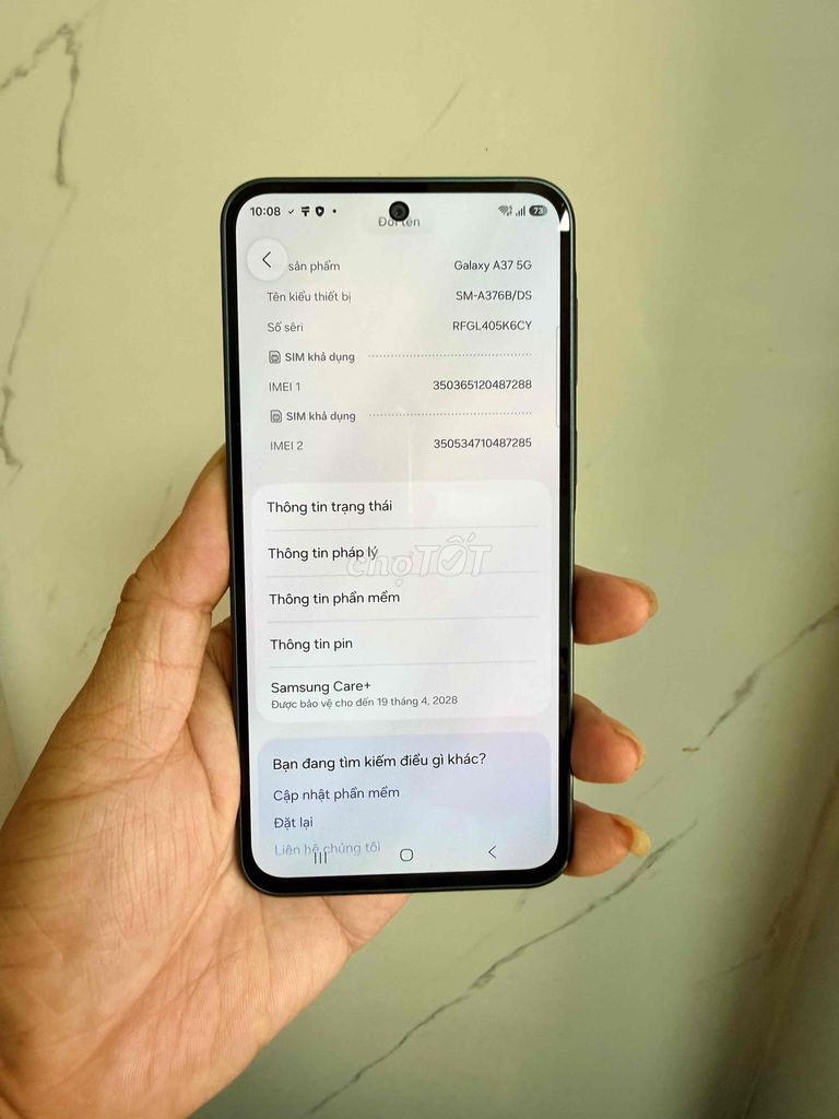 Samsung Galaxy A37 5G 128GB Như mới Care+ 04-28. Mua bán Điện thoại tại Quận 6 Tp Hồ Chí Minh được đăng bởi Ryan Huynh hình 1