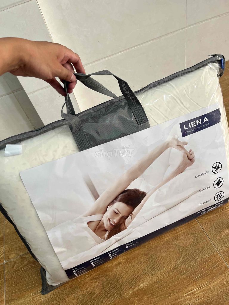Gối Liên Á cao su thiên nhiên 65x45x12 cm. Mua bán Giường, chăn ga gối nệm tại Thành phố Thủ Đức Tp Hồ Chí Minh được đăng bởi Xuân Hiển hình 1