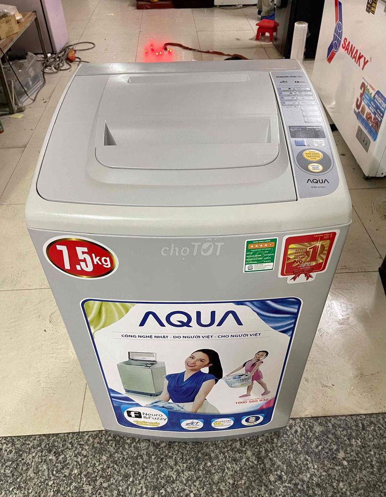 Máy giặt Aqua 7.5kg cửa trên siêu tiết kiệm. Mua bán Máy giặt tại Quận Bình Tân Tp Hồ Chí Minh được đăng bởi Điện Lạnh Gia Việt Quận Bình Tân hình 1