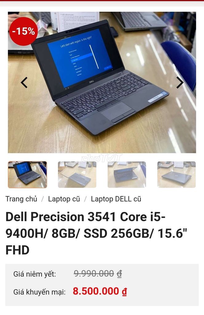 Dell Precision 3541 i5-9300H/16g/256g/500g/vga 4g. Mua bán Laptop tại Quận Ninh Kiều Cần Thơ được đăng bởi Luật Nguyễn hình 1