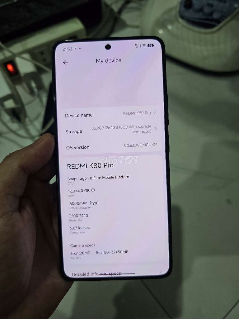 Redmi K80 Pro like new 99% 12/256. Mua bán Điện thoại tại Quận 7 Tp Hồ Chí Minh được đăng bởi Huyền Diệu hình 1