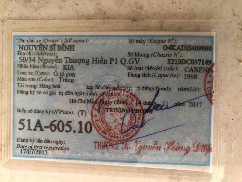 Kia Carens 7 chỗ 2013 full. Mua bán Ô tô tại Quận 12 Tp Hồ Chí Minh được đăng bởi A Kha hình 11