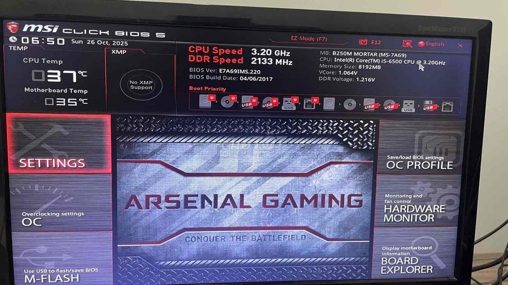 Main MSI B250Motar + i5 6500. Mua bán Linh kiện (RAM, Card...) tại Huyện Cam Lâm Khánh Hòa được đăng bởi player hình 1