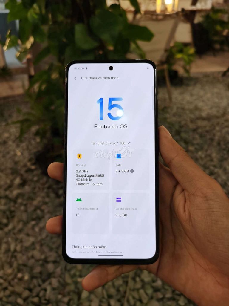 Vivo Y100 Xanh 8GB/256GB. Mua bán Điện thoại tại Quận Bình Thuỷ Cần Thơ được đăng bởi KengBu hình 1