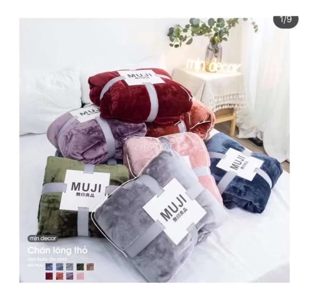 Chăn mền Muji mềm mịn xuất Nhật 2x2.2m. Mua bán Giường, chăn ga gối nệm tại Quận Tân Bình Tp Hồ Chí Minh được đăng bởi Ngoc Chau hình 1