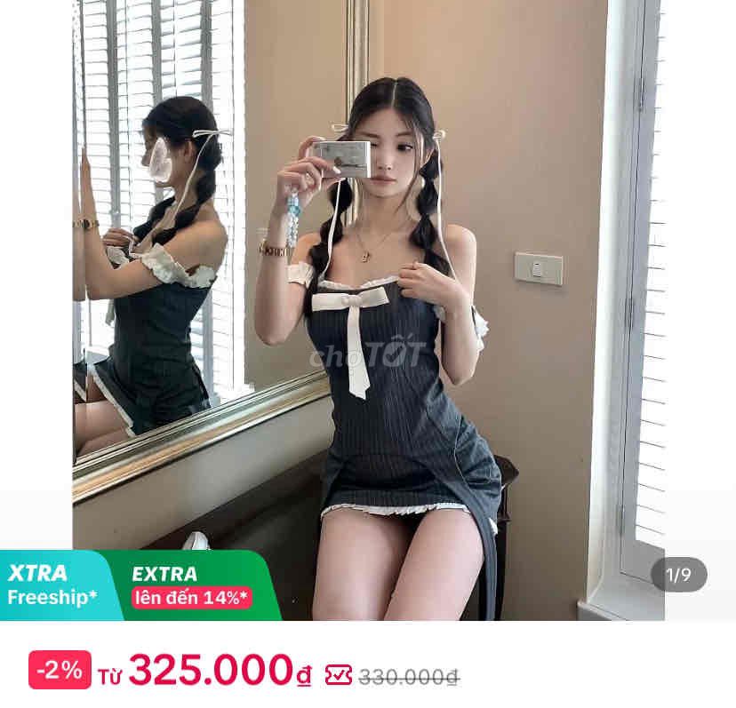 Đầm Nữ Vải Xám Mới 99%. Mua bán Quần áo tại Huyện Con Cuông Nghệ An được đăng bởi yukurishop hình 1